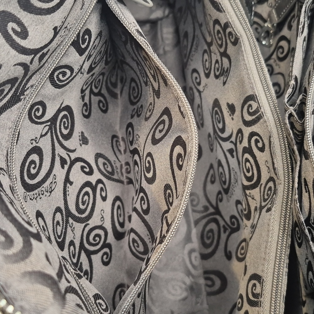 BRIGHTON PEWTER JOELLE  PEBBLED LEATHER  BEADED EMBOSSED DOCTORS BAG MRP$440NWOT - Picture 16 of 16